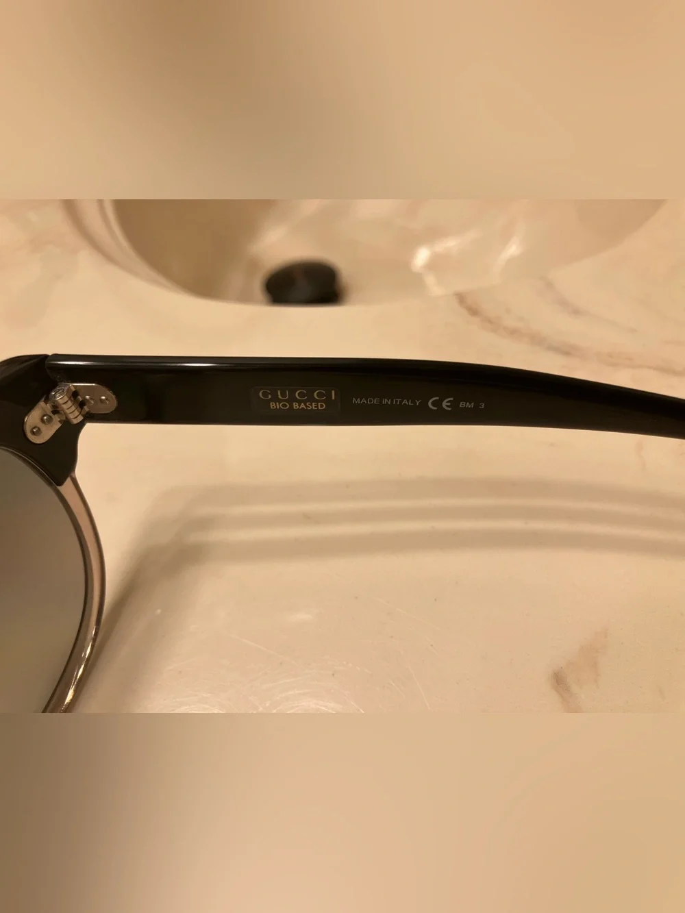 Gucci Black Sunglasses Arm with Model Engraving